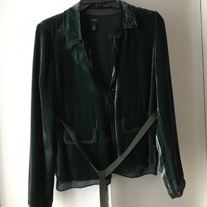 J. Crew velour jacket. Size 6. Like new.